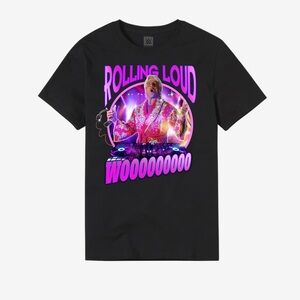 Rolling Loud Black & Pink Ric Flair Smackdown‎ Miami WOOOOOOOOO Merch T-Shirt S